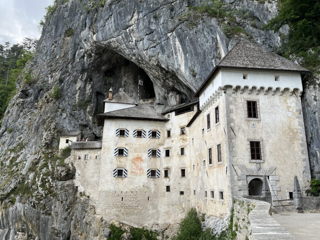 Side view of Predjama Caslte