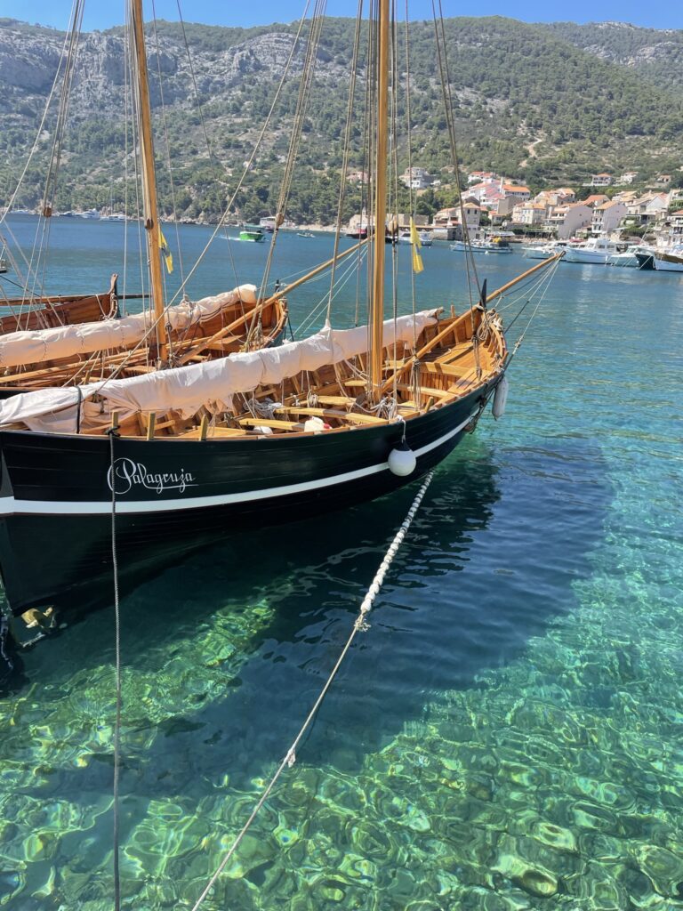 Two sail boats in the water