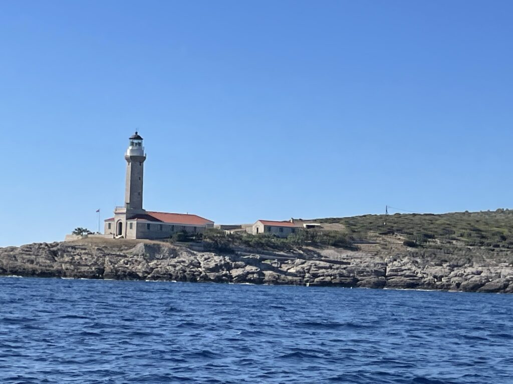 A light house in the distance