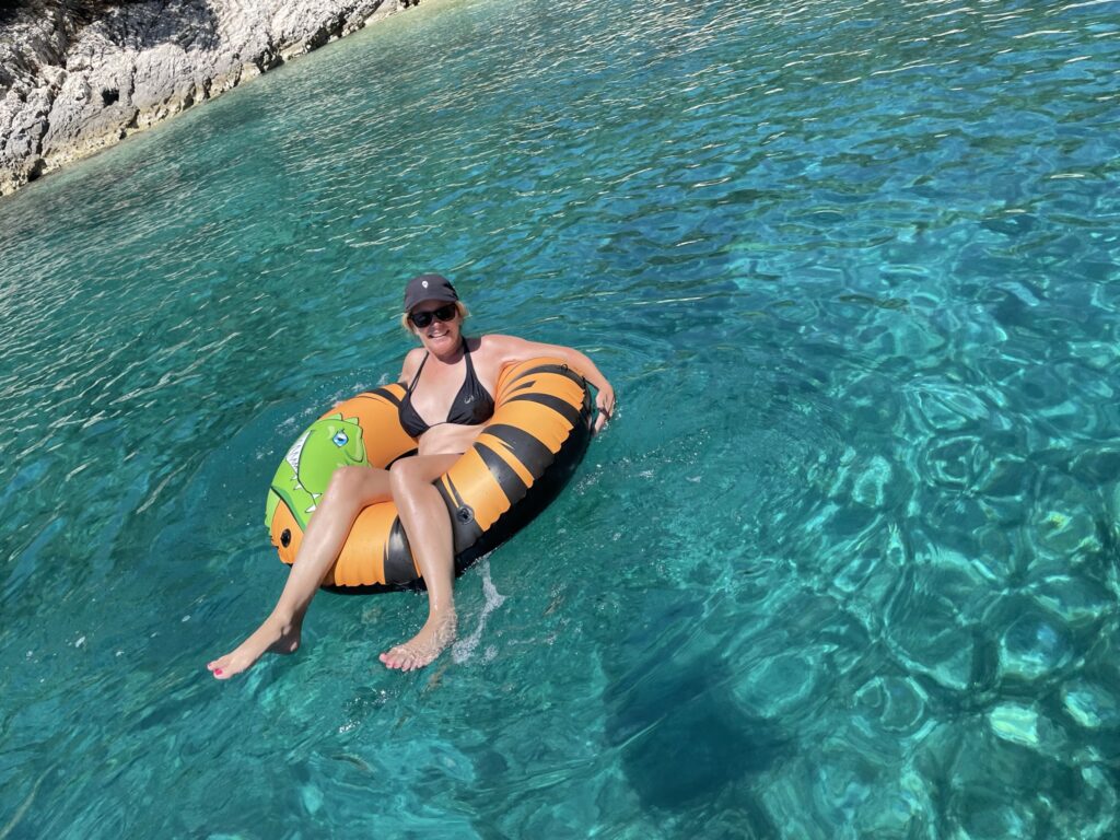 floating in a tube